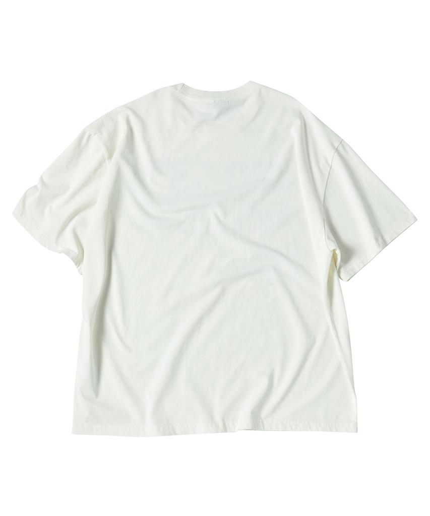 TRAVEL Culture House Pigment Short Sleeve T-Shirt Cream
