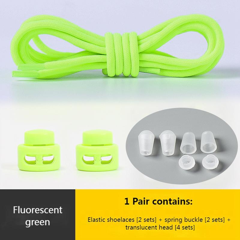 Elastic Laces Sneakers Round Lock Shoelaces Without Ties Kids Adult Quick Shoe Laces Rubber Bands Lazy Shoeace Shoes Accessories