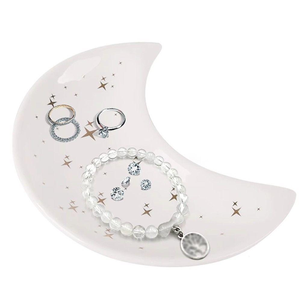 Nordic Jewelry Storage Plate Ceramic Ring Display Tray Bracelets Organizer  Desktop Ornaments