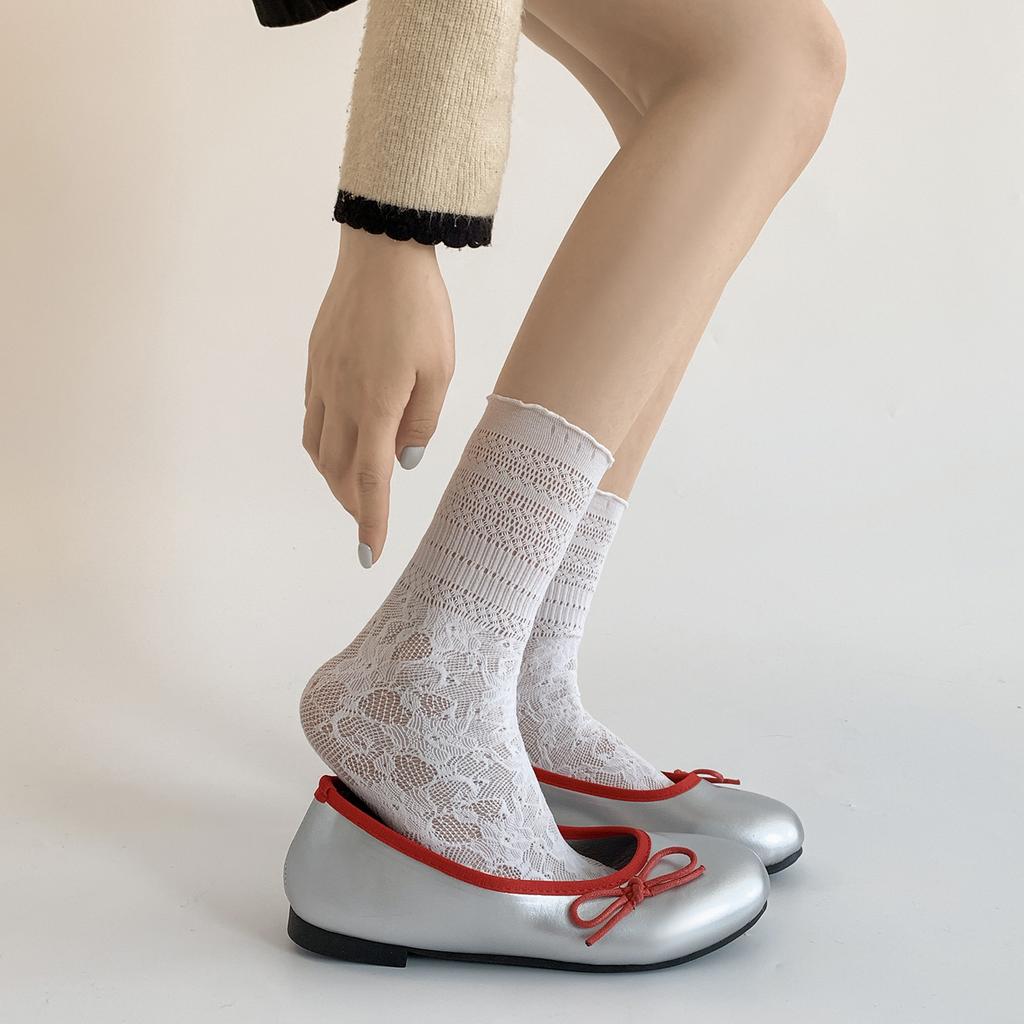 Retro versatile silver French flat-bottomed light-mouth single shoes women's 2025 new autumn skirt soft-soled Mary Jane shoes