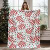 Christmas Geometric Theme Digital-printed Polyester Velvet Flannel Soft Sofa Cover Blanket Fleece Sofa Cover Blankets for Beds
