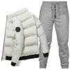 2024 Men's Trendy Stand-Up Collar Jacket & Long Pants Set - Winter Warmth & Style