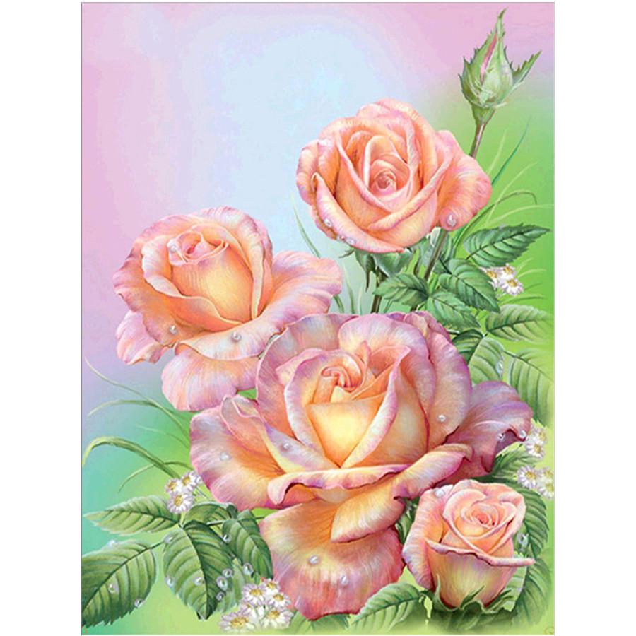 

Полный 5D Diy Алмазная картина Различные цветы Мозаика Вышивка Крестом Домашний декор Подарок ручной работы 30x40cm