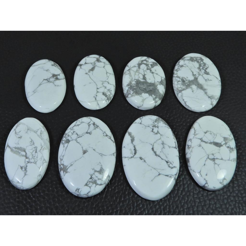 364Cts. Natural Howlite Oval Shape Cabachon Loose Gemstone 08 Pcs Lot C-2559
