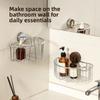 Stainless Steel Suction Cup Storage Rack Hollow-out Tissue Holder Bathroom Organizer Shelf  Home