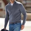 Fleece Sweatshirt Warm Undershirt  Men's Half Turtleneck Long Sleeve Sweater