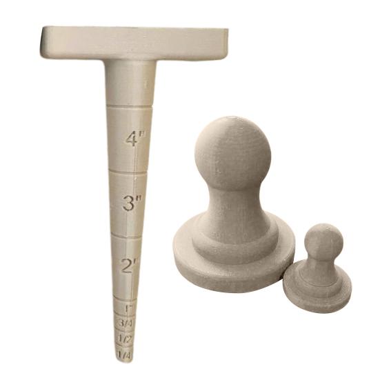 

3Pcs/Set Seeds Planting Tools Hand Dibber Soil Digging Leveling Tool Garden Dibber with T-Handle Depth Scale for Effortless Planting Seeds Bulbs Sets бежевий