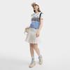 FILA Original Casual Comfortable Striped Simple Versatile T-Shirt Women tops Sky-Blue F11W439109FBU