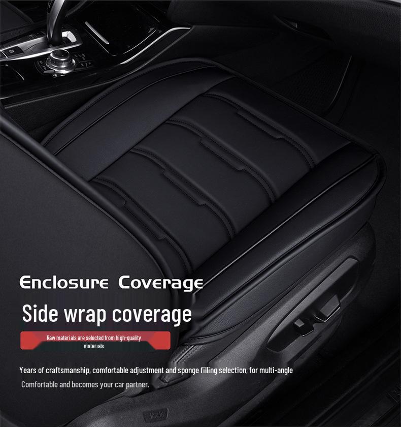 Almofada Universal para Banco de Carro em Couro Integral - Embalada a Vácuo, Capa de Assento de Cobertura Total