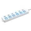 6-Outlet Power Strip with Individual Switches, 3m Cord CN Plug (adapter Included)