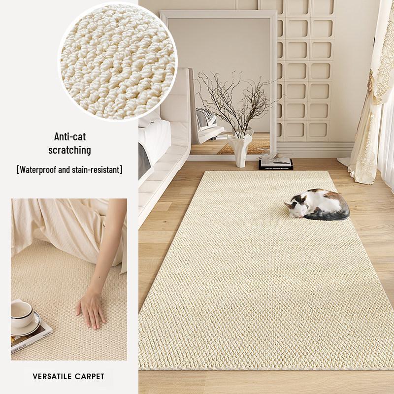 

Cat-Proof Cuttable Sisal Carpet: Large Vintage Wabi-Sabi Style for Living, Tea, Study, or Conference Rooms 60cm×90cm