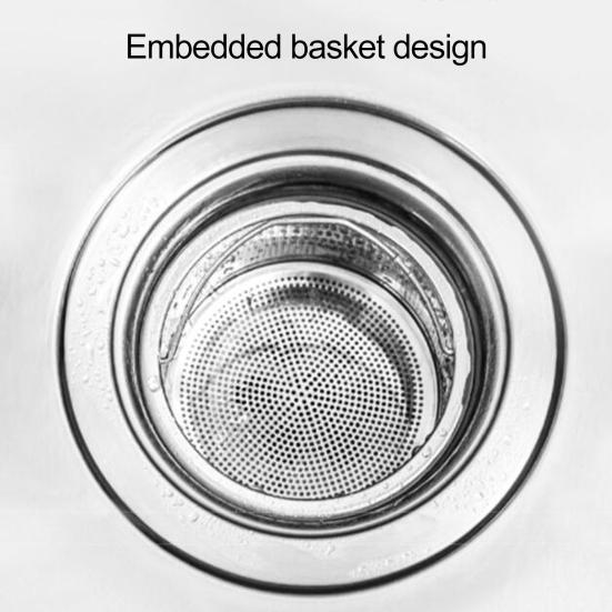 Rustfri Effektiv Anti-Tetting Søppelkvern Plugg Fortykket Kjøkkenvask Avløpssil Baderomsutstyr Praktisk