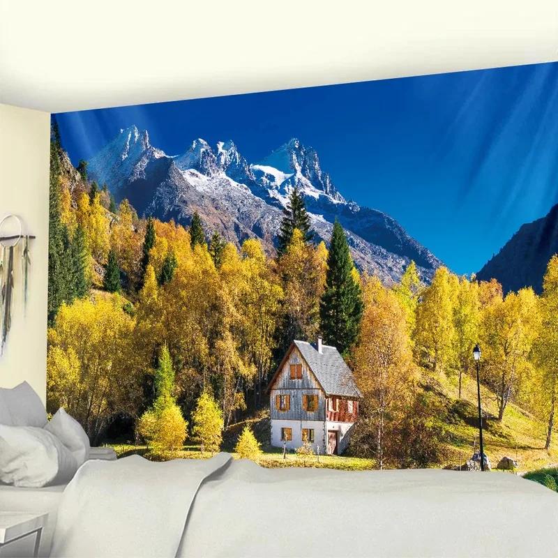 Living Room Bedroom Tapestry Dream Scene Forest Castle Pattern Fashion Home Decoration Tapestry