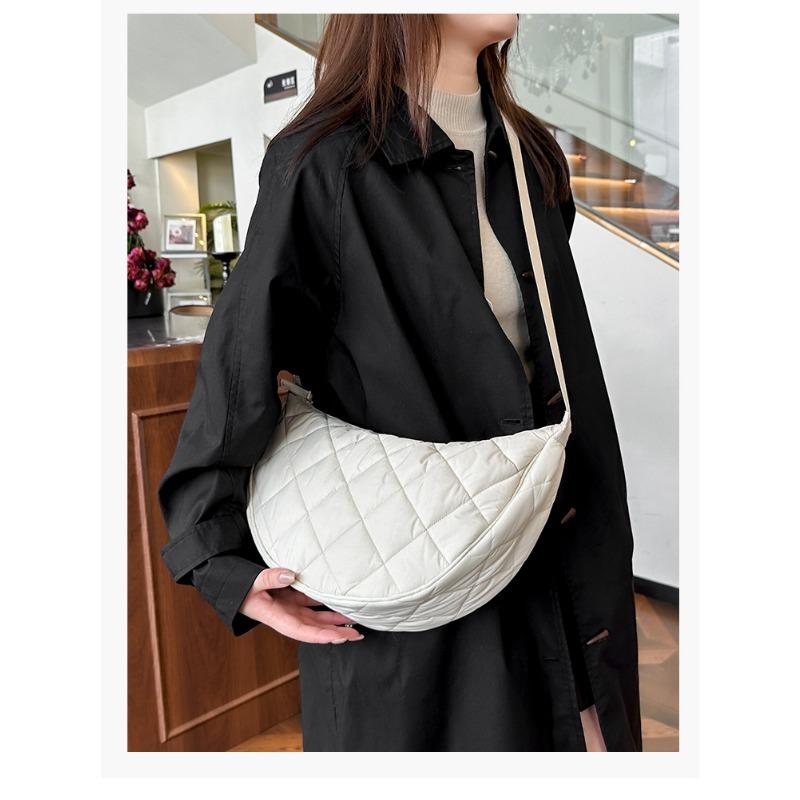 Fall Winter New Trendy Niche Diamond-Quilted Shoulder Crossbody Bag Dumpling Bag Premium Women Large Capacity Bag