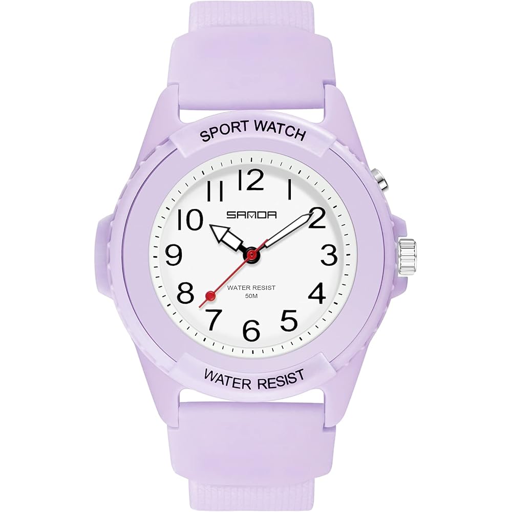 Panegy Kids Digital Watch Waterproof 50m Pink LED Analog Sports Watch for Girls