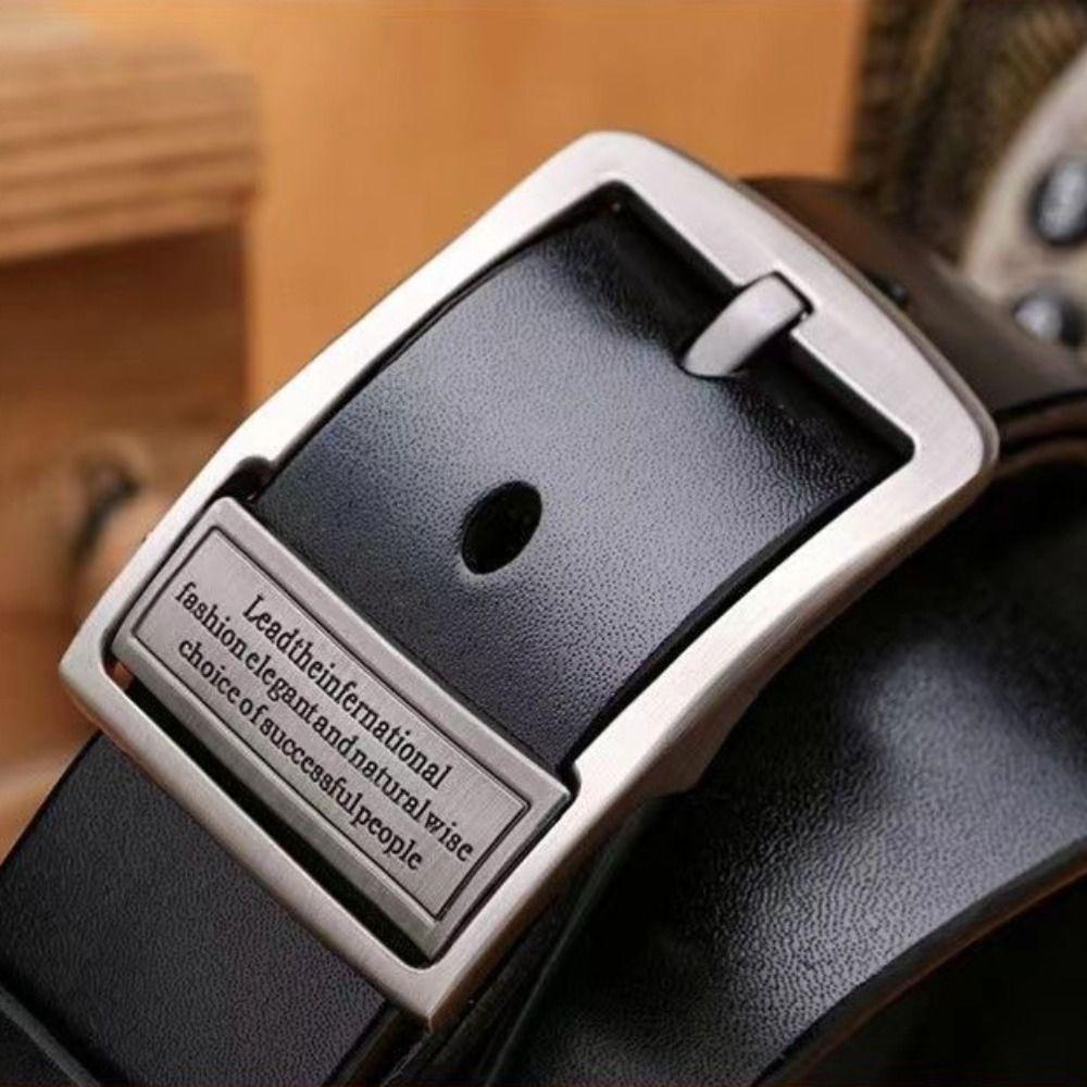 Luxury Design Business Leather Belt Versatile Trouser Dress Belts Retro Waist Strap