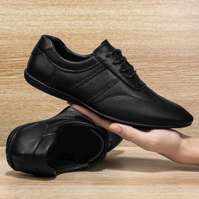 Fashion Business Office Leather Oxford Shoes Men Lace Up Adults Footwear Man Casual Shoe Classic Retro Style Daily Commute Casual Shoes