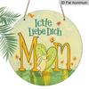 2D Flat - 1pc, 7.87X7.87 Inch 2D Flat Round Aluminum Sign, Vintage Aluminum Plaque About "I Love You Mom", Mother'S Day Decorative Sign, Suitable for
