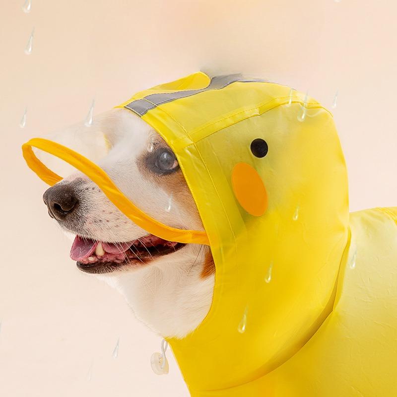 Small and Medium Dog Special Dog Raincoat Corgi Teddy Schanery Chai Dog Pet Rainy Day Clothes Waterproof Bellyband