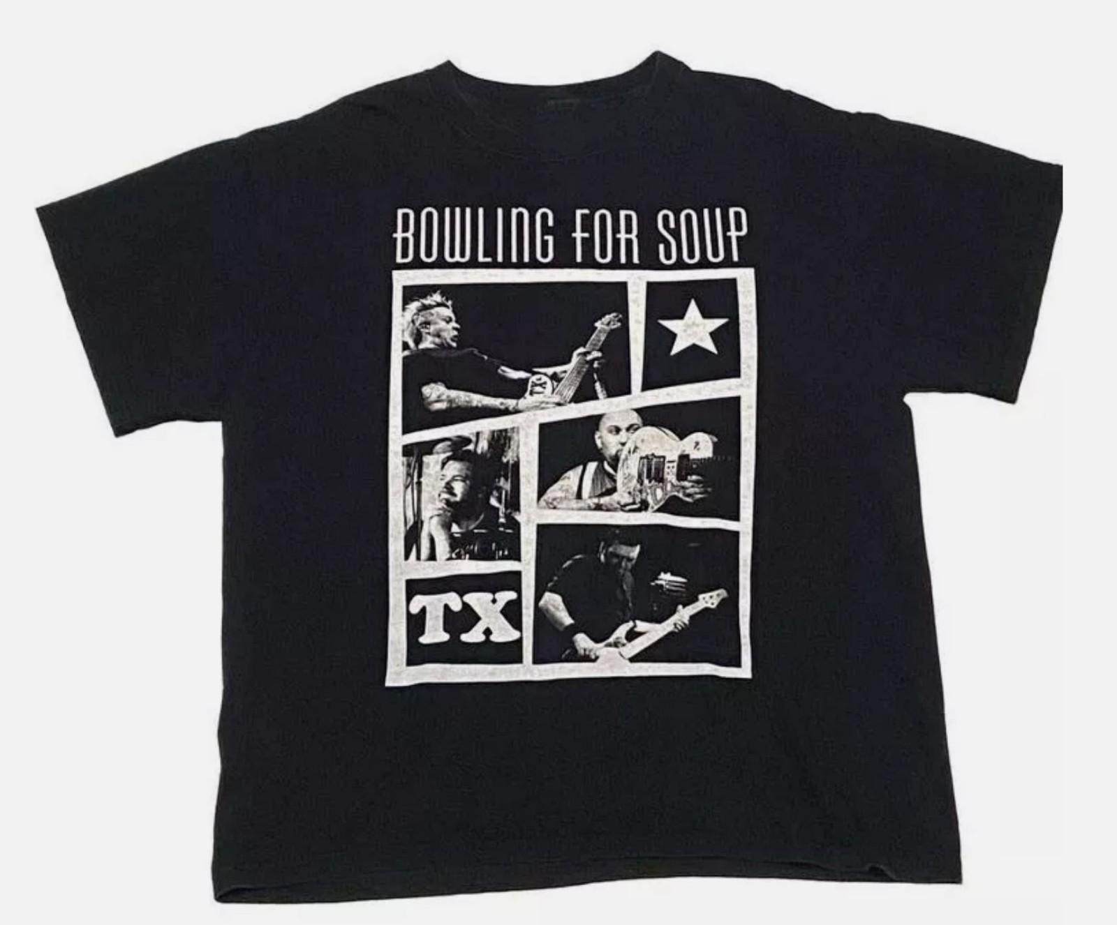 New Bowling For Soup Band Members TX All Size Black Shirt S