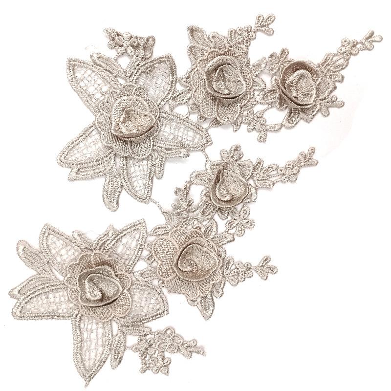 Water Soluble Lace, Embroidery, Three-Dimensional Embroidery Pair, Polyester Light Silk, Hollow Diy Lace Accessories, Decal Floating Flowers