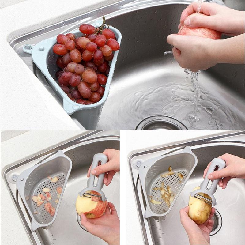 Racks & Holders Kitchen Sink Suction Cup Sponge Holder Draining Shelf Organisation