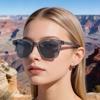 KAJILA 2025 European Fashion Square Frame Women's Sunglasses with Propionate Temple Inserts
