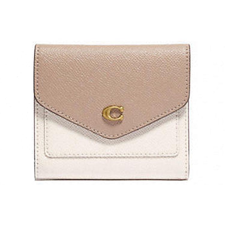 

Coach Wyn 11 Zipper Leather Mini Wallet Women wallet Chalk Gray Brown C2619-B4R97 Basic Set (Bag+Dust Bag)