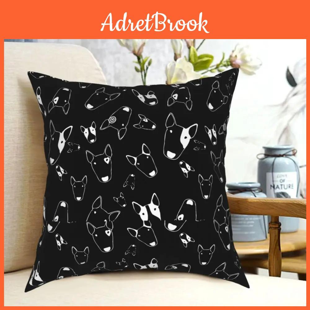 Ghost Bullies Square Pillow Case Throw Pillow Bull Terrier Dog Creative Cushion Covers