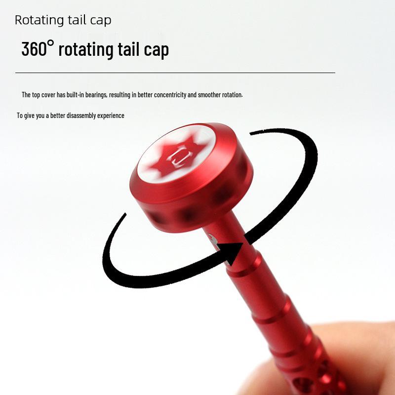 5-in-1 Precision Screwdriver Set for Mobile Phone Repair with Hollow Design and Silent Bearing Tail Cap