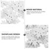 50pcs Snowflake Buttons Christmas Wooden 18mm White Buttons for Knitting Sewing DIY Scrapbook Crafts Xmas Decoration