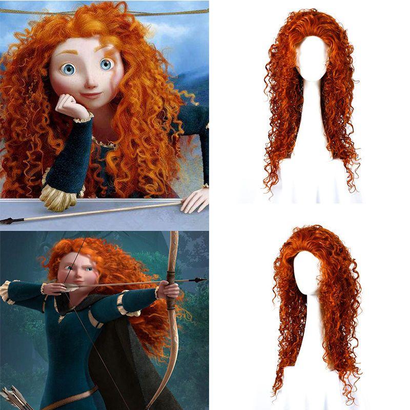 Brave Cosplay: Princess Merida Cosplay Anime Wig - Orange Curls Melida
