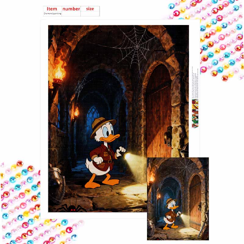 Disney Diamond Painting Adventure Donald Duck Diamond Art Painting Set for Home Office Decoration Handmade Gifts