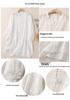 3229 Women's Cotton Linen Embroidered Oversized Sun Protection Shirt - Lightweight & Breathable, Retro Seven-Sleeve Summer Style