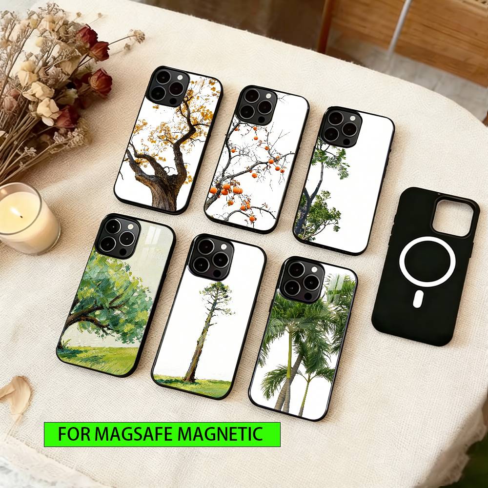 Scenic tree Phone Case For iPhone17,16,15,14,13,12,11 Plus,Pro Magnetic with Magsafe Wireless Charging