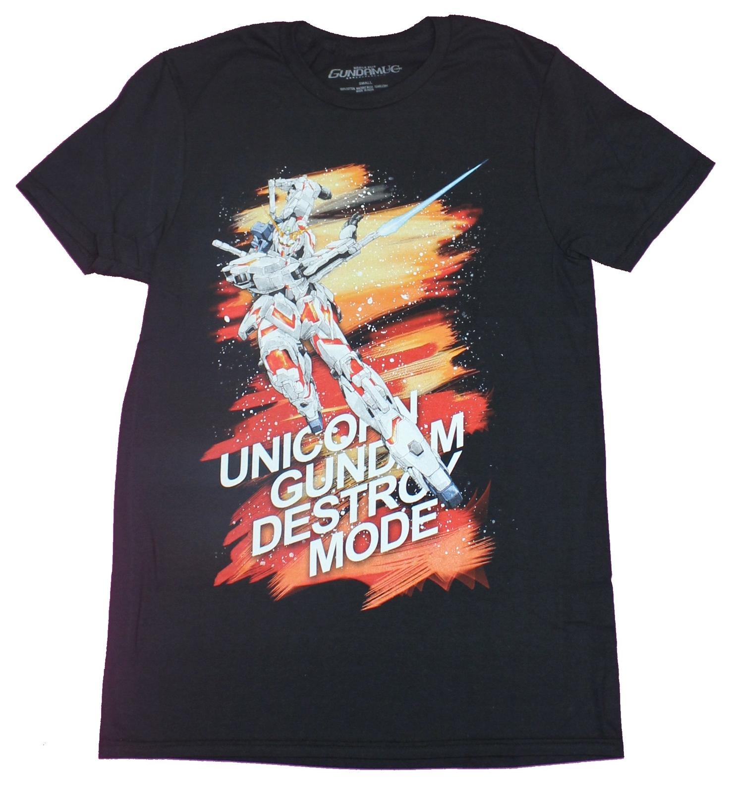 Mobile Suit Gundam Mens T-shirtUnicorn Gundam Destroy Mode Orange L