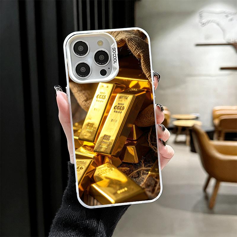 Fine Gold Pattern Printing Soft Phone Case for iPhone 15 16 17 Pro Max 17Air 16E 14 Plus 13 12 Mini Shockproof Cover Back Shell