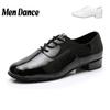 Glänzendes Leder Herren Moderne Tanzschuhe Weichsohle Latein Tanz Ballsaal Standard Schuhe Absatz 2,5CM