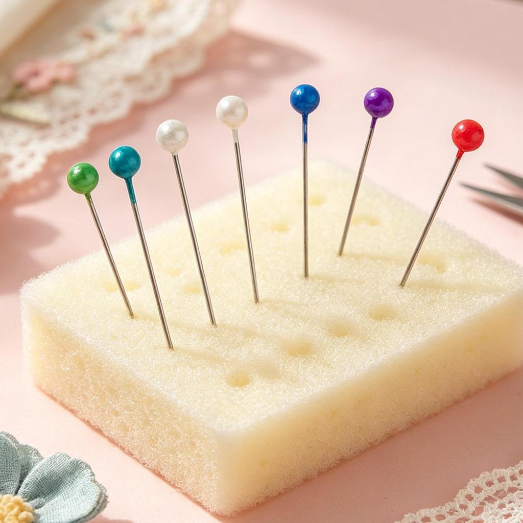 Sewing Pins 100 Piece 1.5in Pearlized Ball Head Quilting Straight Pins for Dressmaker DIY Crafts Jewelry Decoration Handmade
