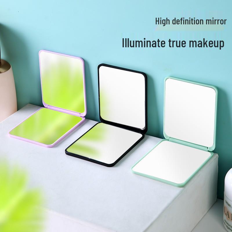 Compact Double-Sided High-Definition Pocket Mirror for Women and College Students