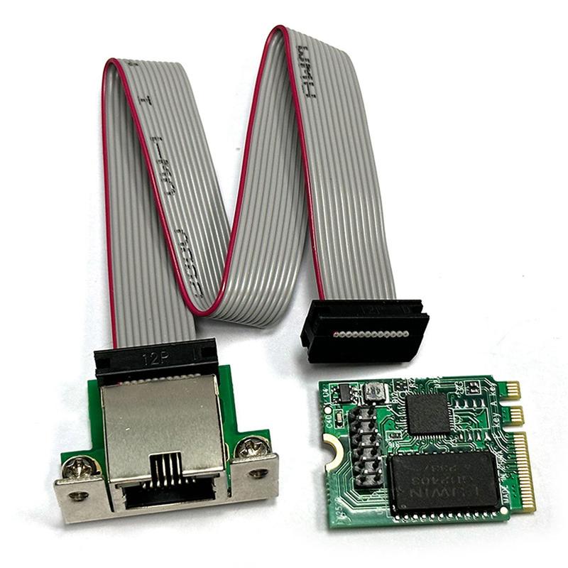 M.2 A+E KEY 2,5G Ethernet LAN-Karte RTL8125B Industrielle Steuerungsnetzwerkkarte M.2 Gigabit-Ethernet-NetzwerkkarteJAS