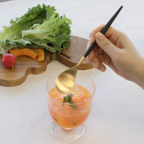 Cutipol MIO Black Gold Dessert Spoon MI08GB