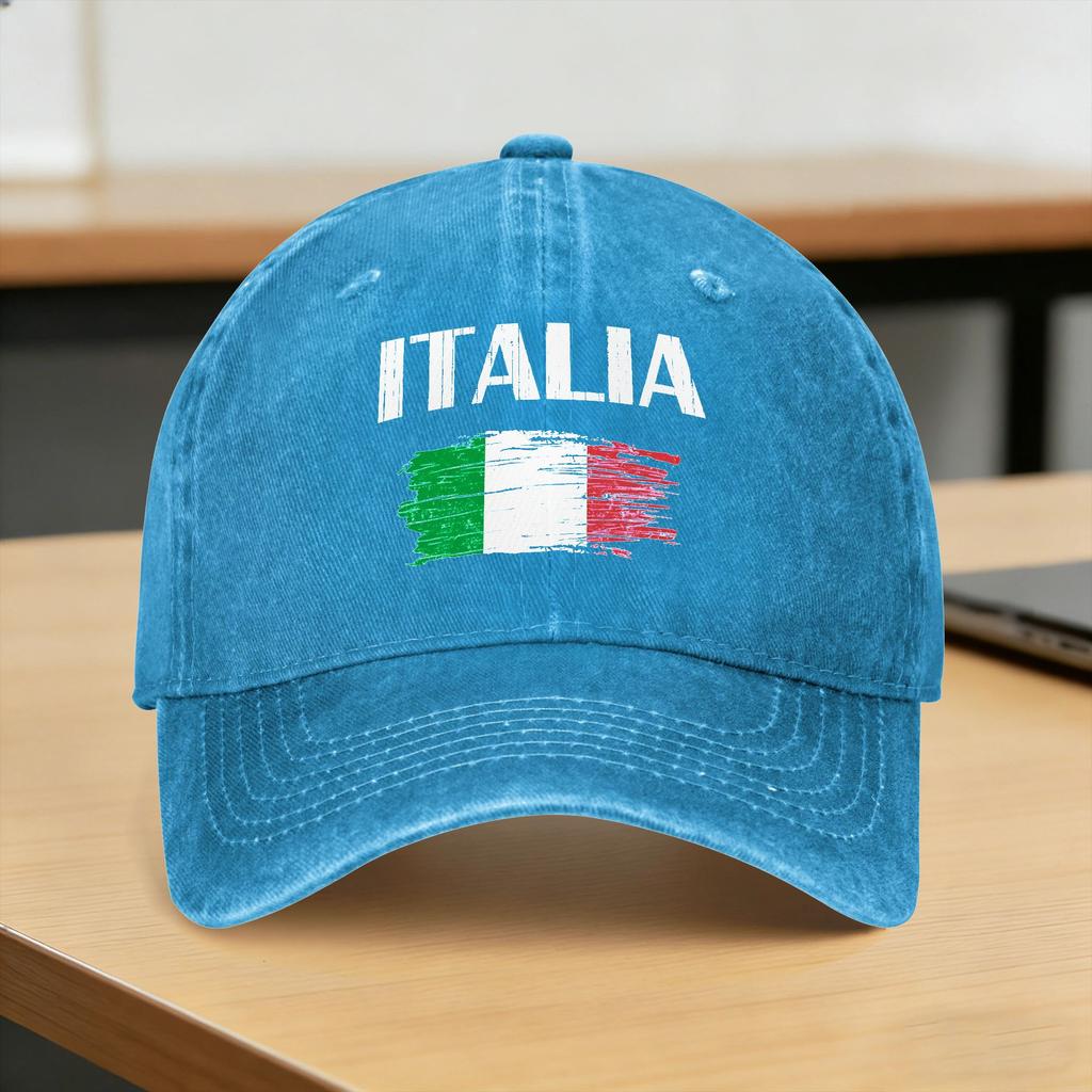 Baseball Cap Italia Italian Flag Vintage Spring Stylish Hip Hop Hats Couple WoUnisex Print Outdoor Gym Wholesale Baseball Caps