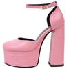 Grote Maat Dames Pumps Schoenen Sexy Platform Hoge Hakken Zomersandalen Dames Luxe Bandjes Zwart Roze Nude Feest Dans Fetish Schoenen
