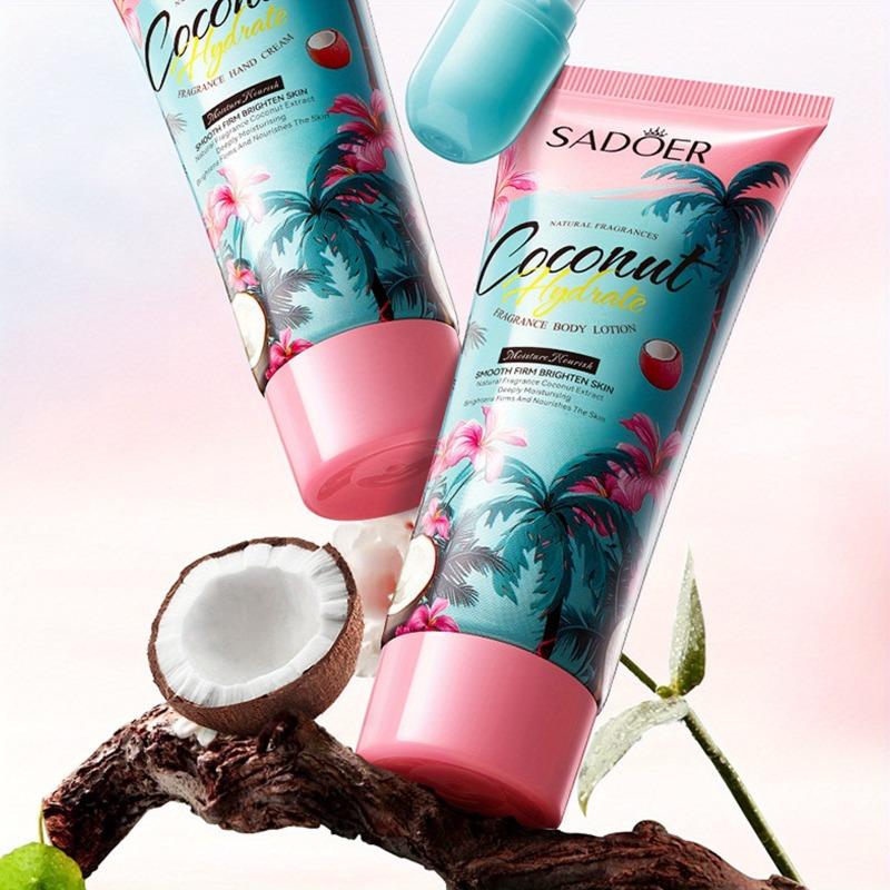 3ks/sada SADOER Hand Cream Lip Balm Body Lotion Sady péče o pleť Hydratační plné rty Rtěnka Plnější tělo Ruce Péče o pleť