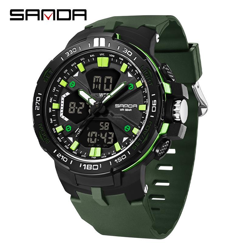 SANDA Men's Multifunction Waterproof Sports Watch