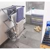 MODEZVOUS - Foldable and Extendable Metal Clothes Dryer - Foldable Drying Rack - Foldable Dryer - 3 Heights - 11 Bars - Resi[135]