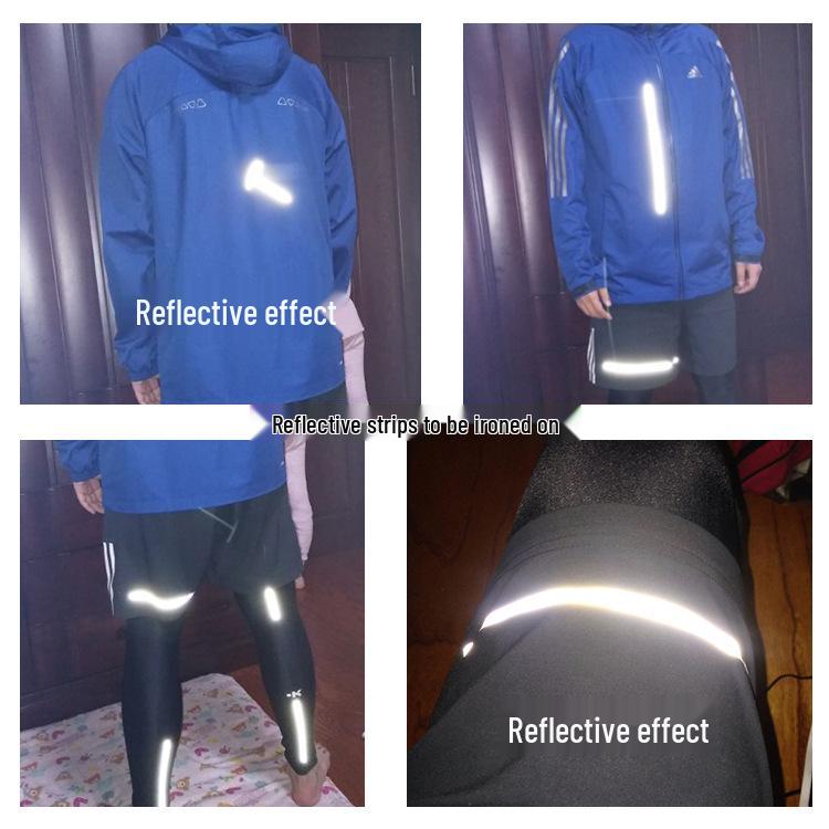 High-visibility Heat-applied Reflective Tape for Nighttime Traffic Warning, Directly Heat-pressed Onto Clothing.