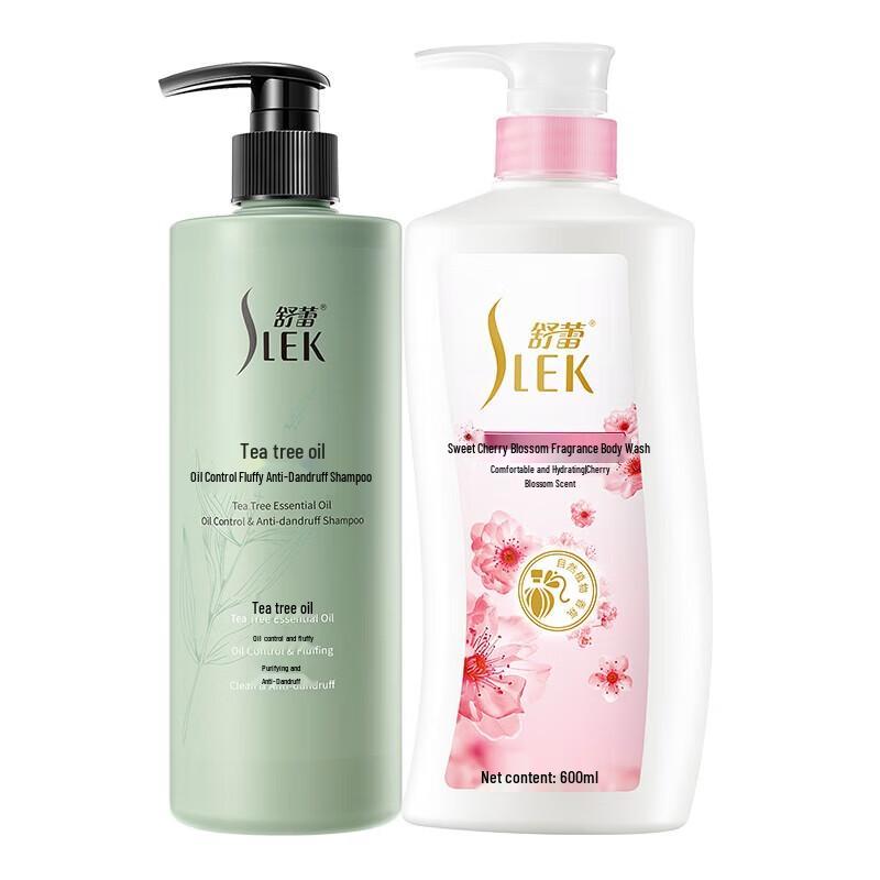 ShuLei Tea Tree Shampoo & Cherry Blossom Shower Gel Set