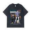 275 GSM Washed T-shirts 100% Cotton Dandadan V1 Momo Okarun Print Unisex Heavy Cotton T Shirt